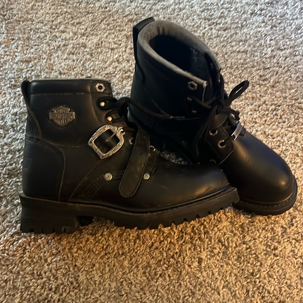 Harley-Davidson Black Heeled Boots
